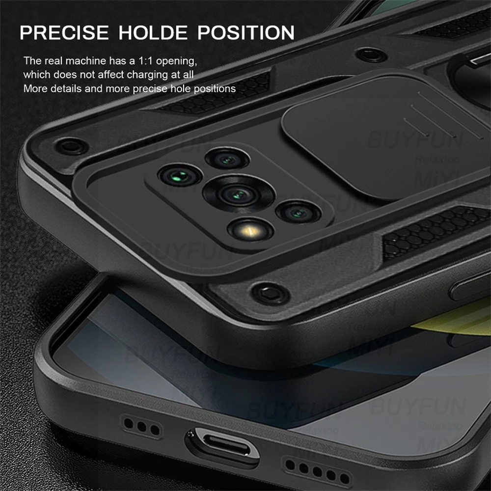 slide camera lens protect phone case for pocophone x3 nfs poko pocco poxo poco x3 x 3 pro nfc military grade bumpers armor cover free global shipping