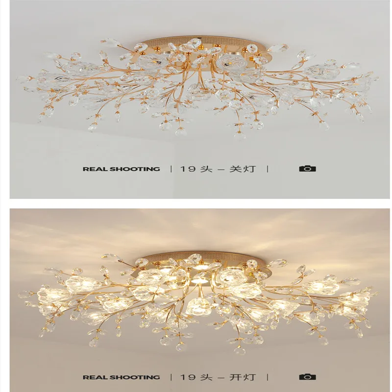 

Modern Crystal Ceiling Lights Led Corridor Lighting Ceiling Lamp For Living room Kitchen Gold Bed Room Light lampara led techo