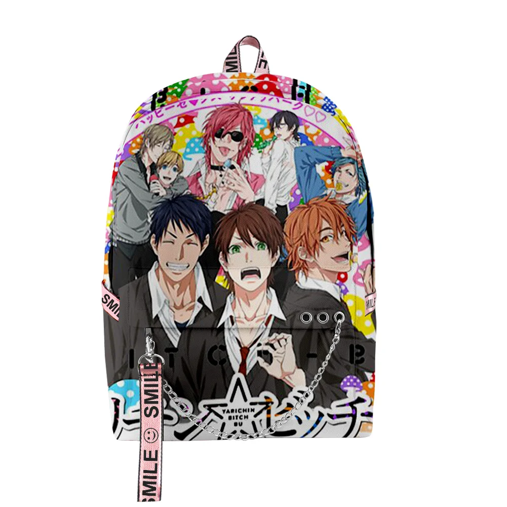 

Японский рюкзак Yarichin B для женщин и мальчиков, вместительный Водонепроницаемый школьный ранец из ткани Оксфорд с 3D рисунком из аниме
