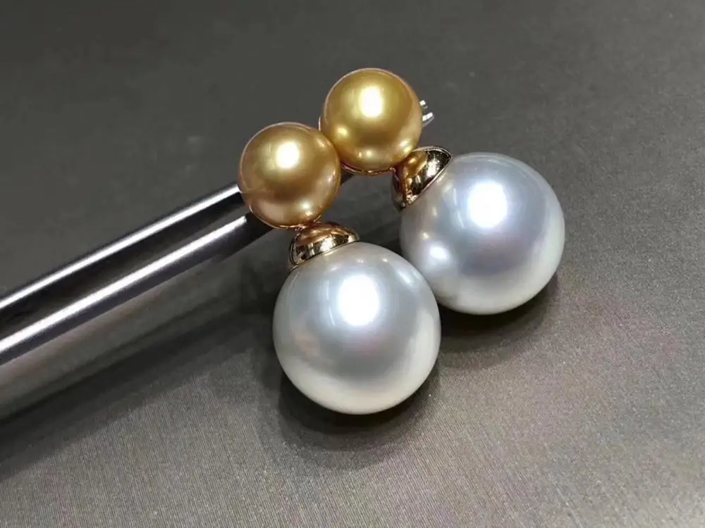 Женские серьги-подвески из серебра 922 пробы с пресноводным белым жемчугом 7-8 мм |