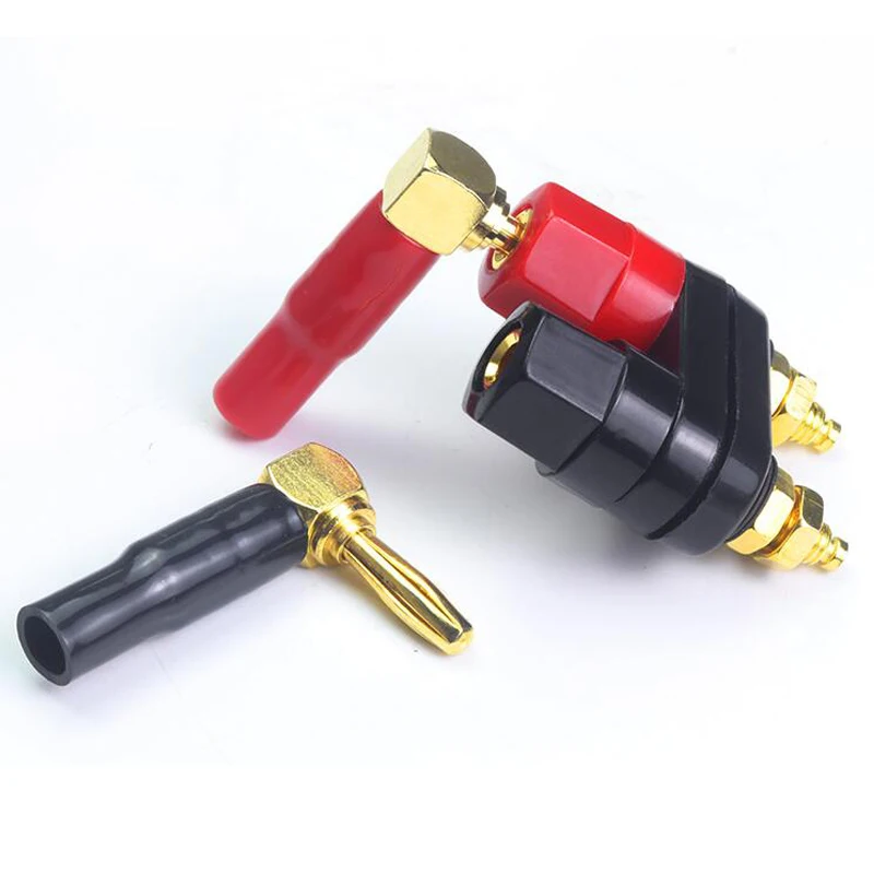Высокое качество связывания пост красный черный разъем банан вилки пара