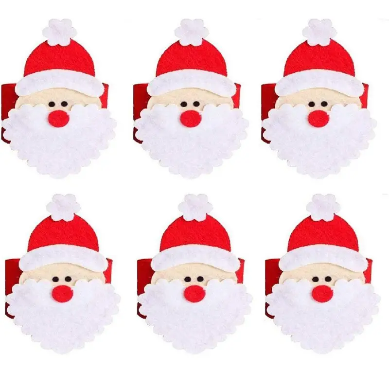 8 шт рождественские кольца для салфеток держатель Вечерние Банкетный Декор