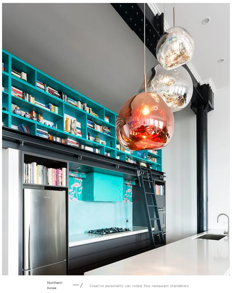 Современные подвесные светильники из лавы Dixon стеклянные для кафе декоративные