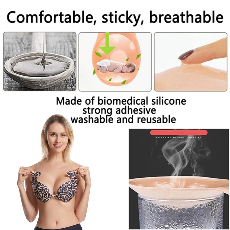 Женский силиконовый бюстгальтер невидимка с эффектом пуш ап|аксессуары для