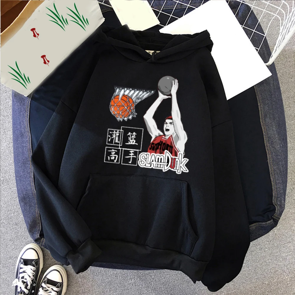 

Аниме Толстовка Slam Dunk Модный пуловер Топы с длинным рукавом Уличная одежда