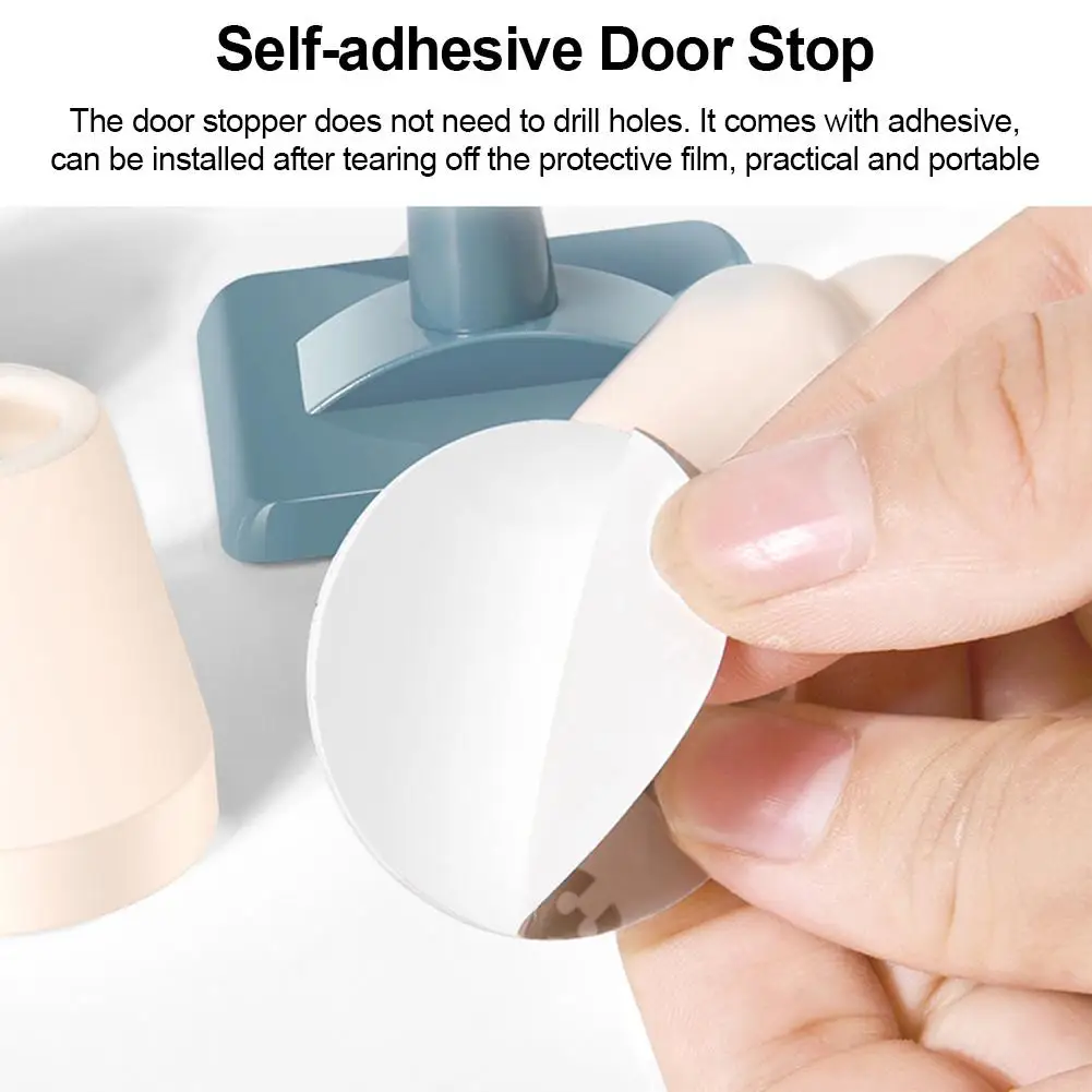 Дверная пробка силикон + ABS без дрели защита от стены антиколлизия шума дверной