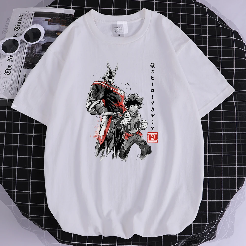 

Футболка мужская с принтом моя геройская академия, модная рубашка в стиле Харадзюку, дышащая одежда с коротким рукавом, модная Винтажная Ма...