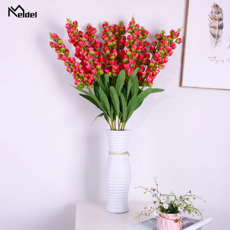 Искусственные цветы Meldel Convallaria Majalis для свадебной вечеринки украшения на день