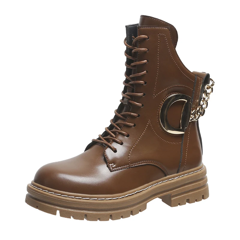 

Women's Martens Boots New PU Leather Boots Autumn Winter Couple Boots Warm Plsuh Women Snow Boots Casual Zapatos Mujer