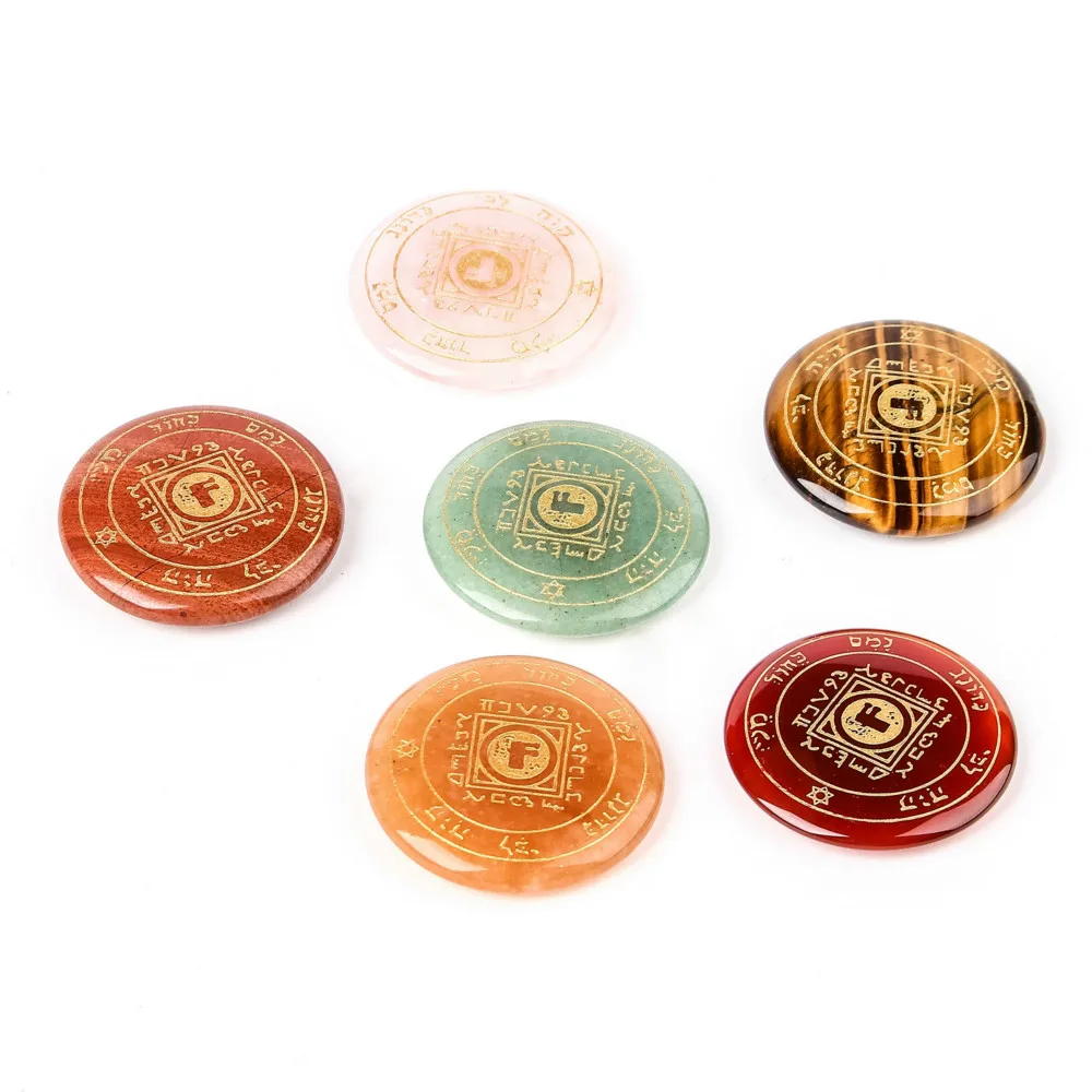 30 мм натуральный камень кристалл круглый кусок Соломон амулеты любви энергии