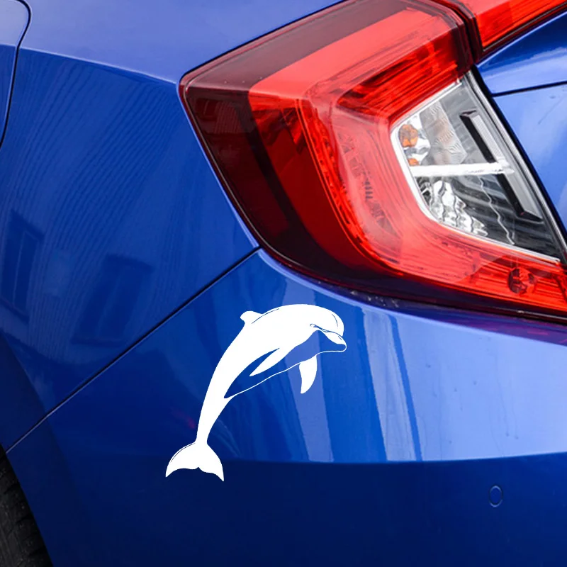 

Car Sticker Motorcycle Sticker Handsome Dolphin Home Decoration PVC Waterproof Sunscreen Decal Black/Silver 17CM* 19.1cm