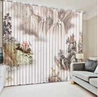scenery beauty digital photo printing european curtains photo painted 3d curtain living room scenery curtains