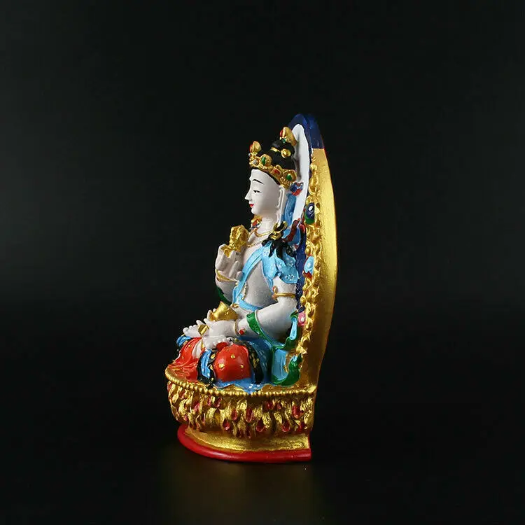 4 5 дюймов китайская смола ручной рисунок Vajrasattva богиня Kwan-yin статуя Гуань Инь | Дом