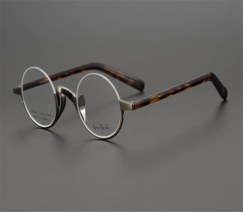 

Retro Small Round Frame Pure Titanium Half Rim Prescription Lens Eyewear High Quality Anti-fatigue Reading Glasses Spectacle