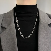 chain unisex aesthetic long necklace simple necklace women korean style