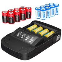 3 7v 800mah cr123a rechargeable batteries and lcd 16340 cr17345 cr123a battery charger for arlo wireless cameras vmc3030 vmk3200