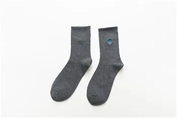 Dark Grey Унисекс, Радужный цвет, мужские носки, 100 хлопок, Харадзюку, погодные носки, мужские стандартные, длина 1 пара - Цвет: Dark Grey