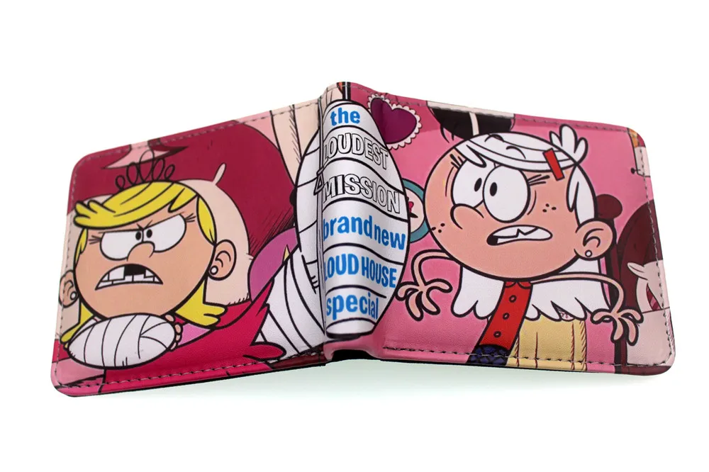 Кошелек из искусственной кожи с рисунком «The Loud House Lincoln» для мальчиков и девочек с карманом на молнии для монет, короткий двойной держатель для карт, кожаный кошелек с принтом