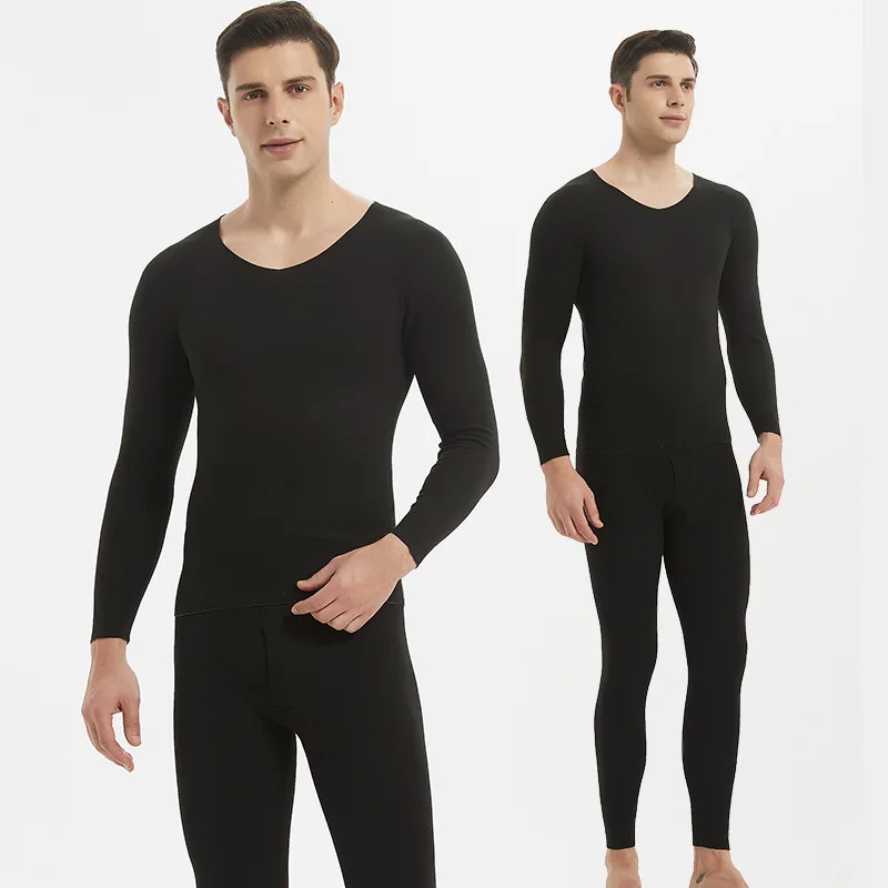 

2pcs in set Men Thermal Underwear Long Johns Soft Nightwear WoMan Innerwear Sleepewear Bottom Wear Pullover
