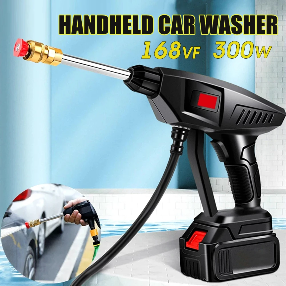 

21V Auto Car Wash Gun Heldhand Car Washer Pump High Pressure Cleaner Car Care Portable Washing Machine Electric Water Gun New