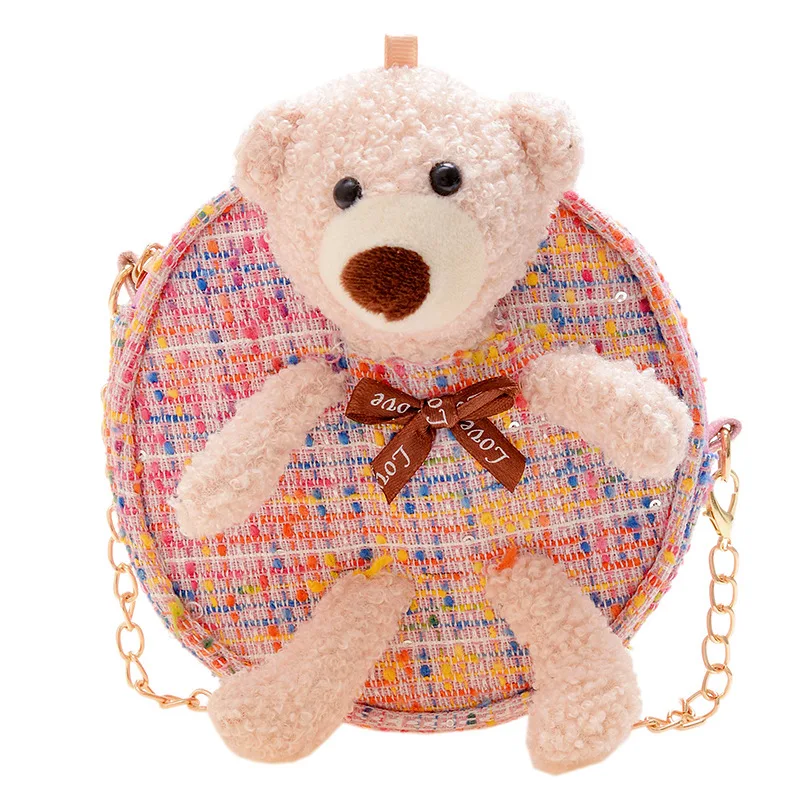 

Kids Mini Purse Cartoon Cute Woolen Crossbody Bags for Baby Girls Coin Pouch Kid Clutch Bag
