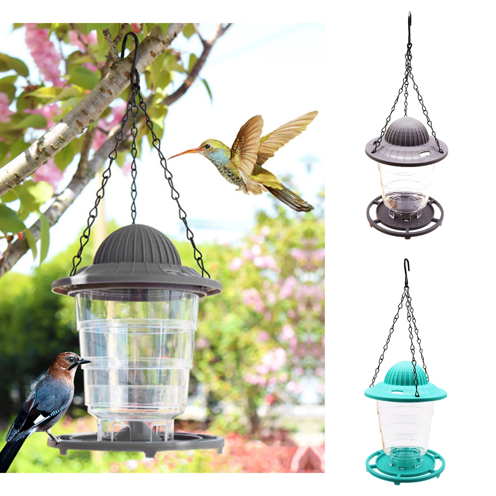 Кормушка для птиц с крючком подвесное украшение сада двора крышей |