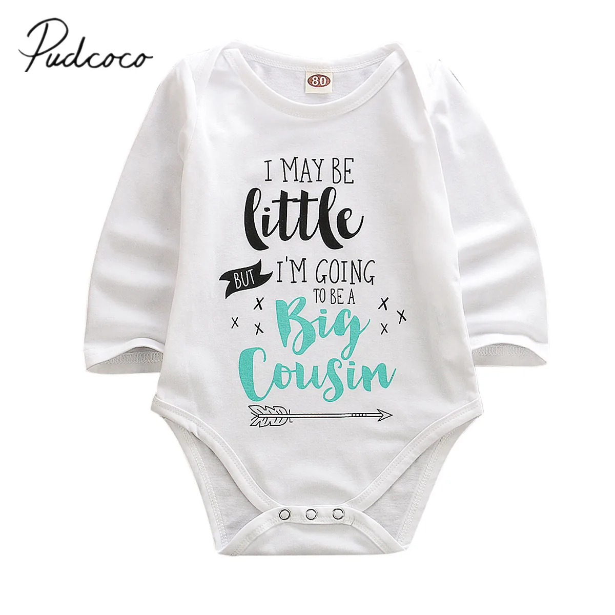 Комбинезон детский хлопковый с надписью на весну/осень|Боди для малышек| |