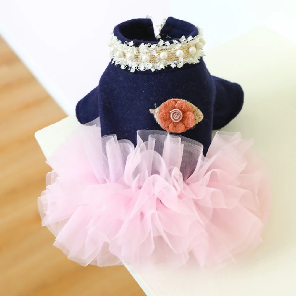 

Женское Очаровательное платье принцессы с цветами для щенков зимнее утепленное пальто для домашних животных зимняя одежда для собак 2021