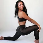 Женские спортивные эластичные дышащие штаны для йоги с высокой талией, черные ажурные колготки, леггинсы для фитнеса