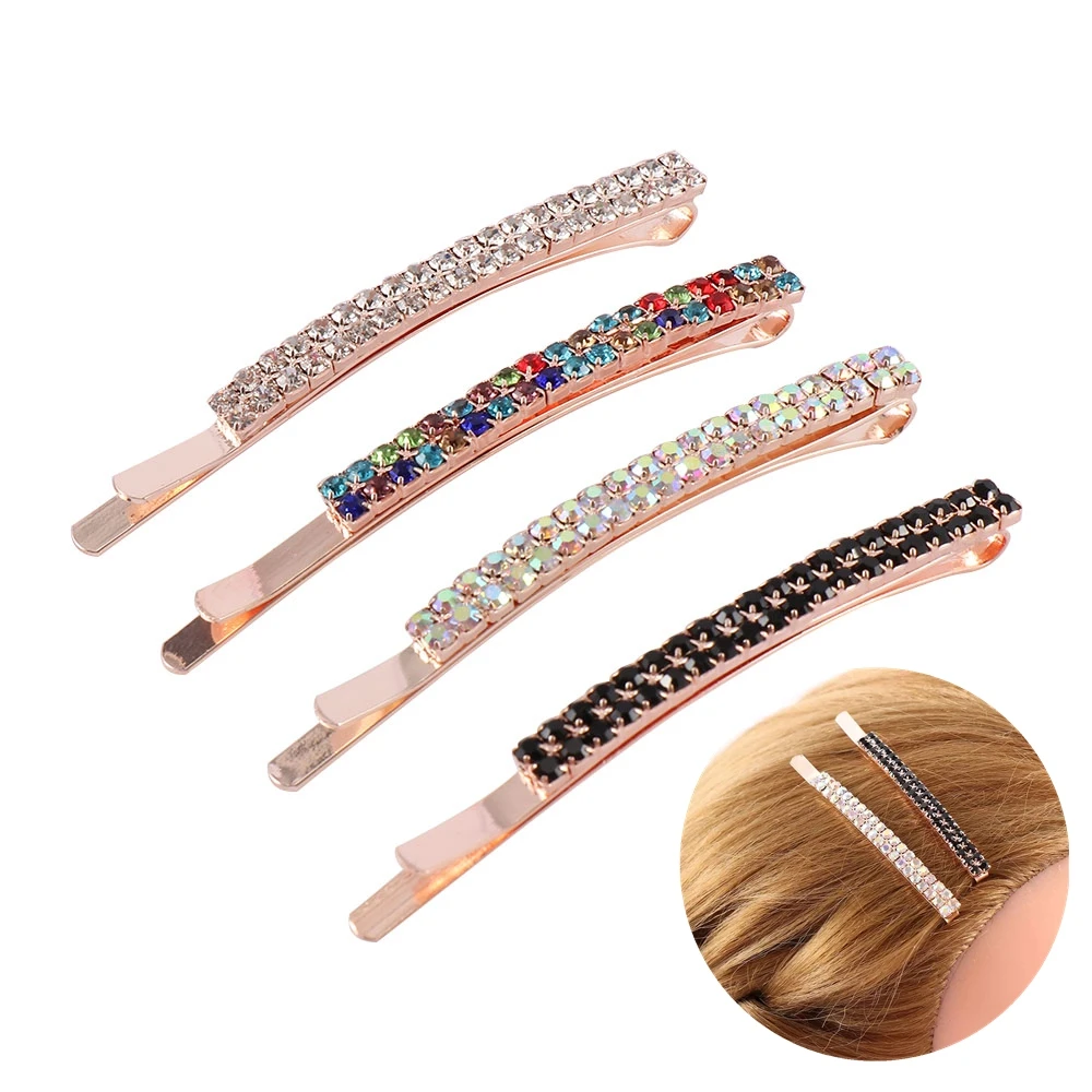 1 шт. заколки невидимки с кристаллами украшения для волос модные повседневные