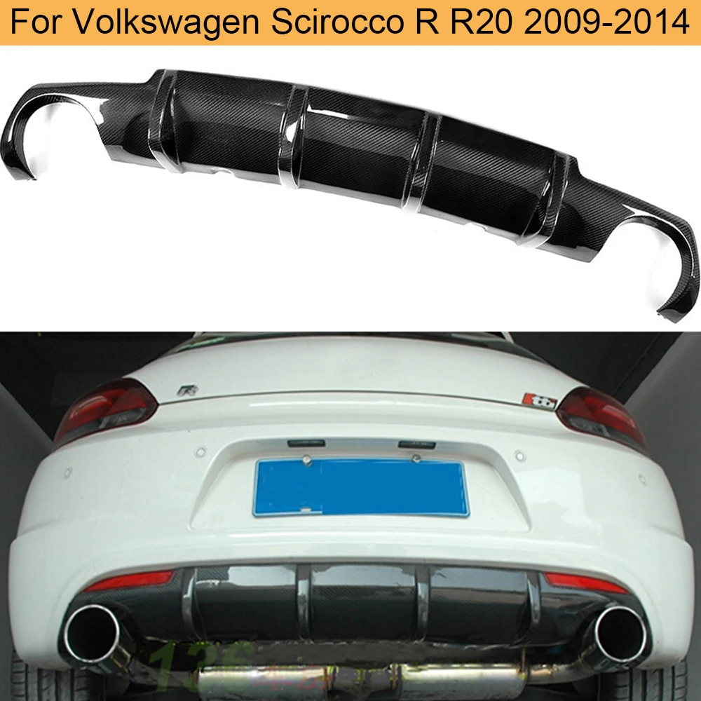 Автомобильный задний диффузор из углеродного волокна спойлер для Volkswagen VW Scirocco