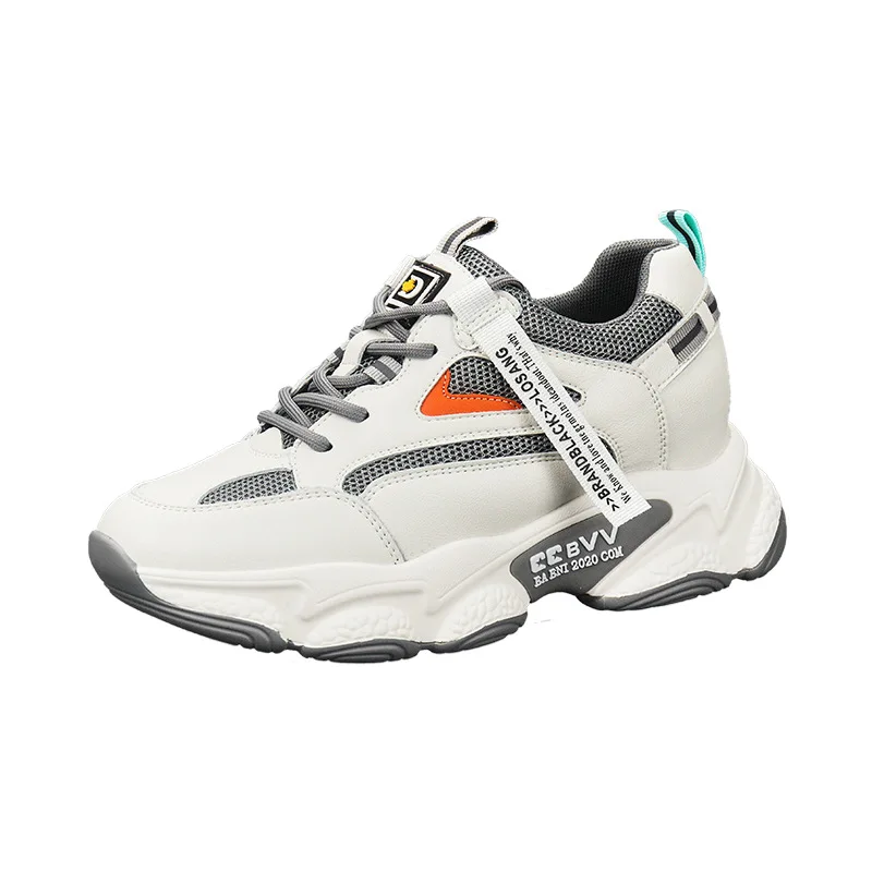 

2021 New Fashion Trendy Daddy Shoes Women's Color Matching Lace-up Sports Casual Shoes Breathable Running Shoes