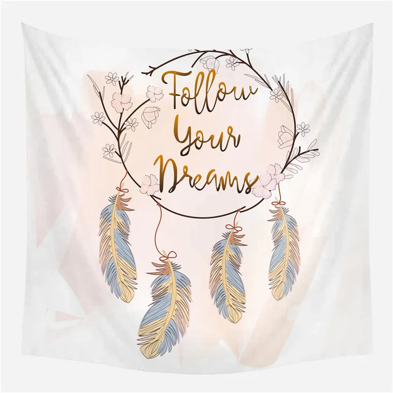 TTLIFE цветные гобелены с принтом в виде перьев, гобелен в стиле хиппи, Большой Настенный декор в стиле макраме, Декор для дома и спальни