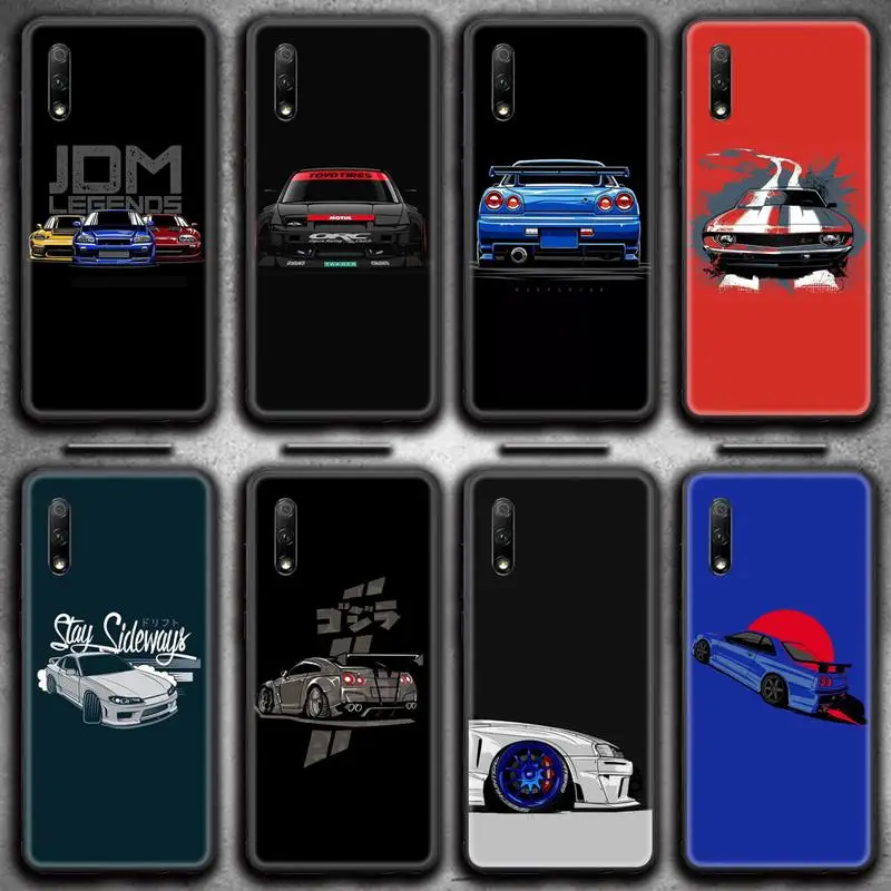 

Japan JDM Sports Luxury Car Phone Case for Huawei Honor 30 20 10 9 8 8x 8c v30 Lite view 7A pro