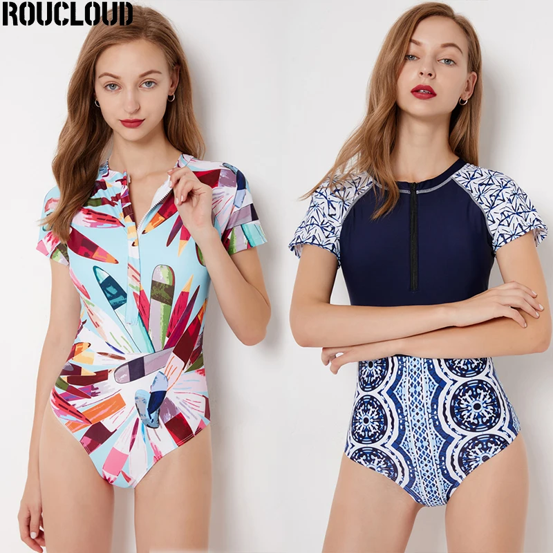 Купальный костюм с цветочным принтом 2019 года купальный длинными рукавами