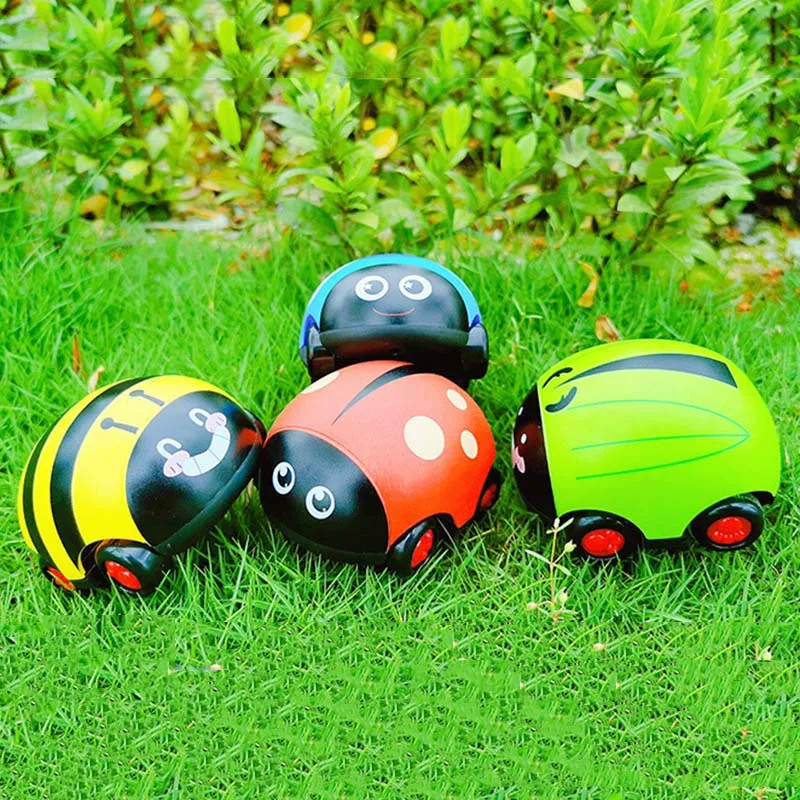 Горячая мультфильм насекомых вытягивать назад автомобиль игрушка инерции