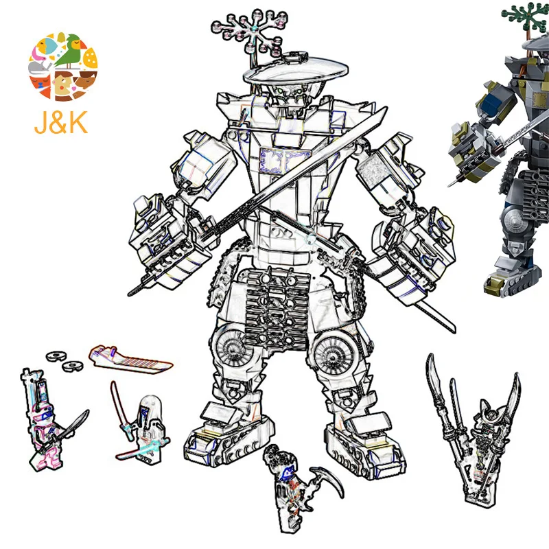 2018 новая модель Oni Titan серии ниндзя строительные блоки кирпичная игрушка для