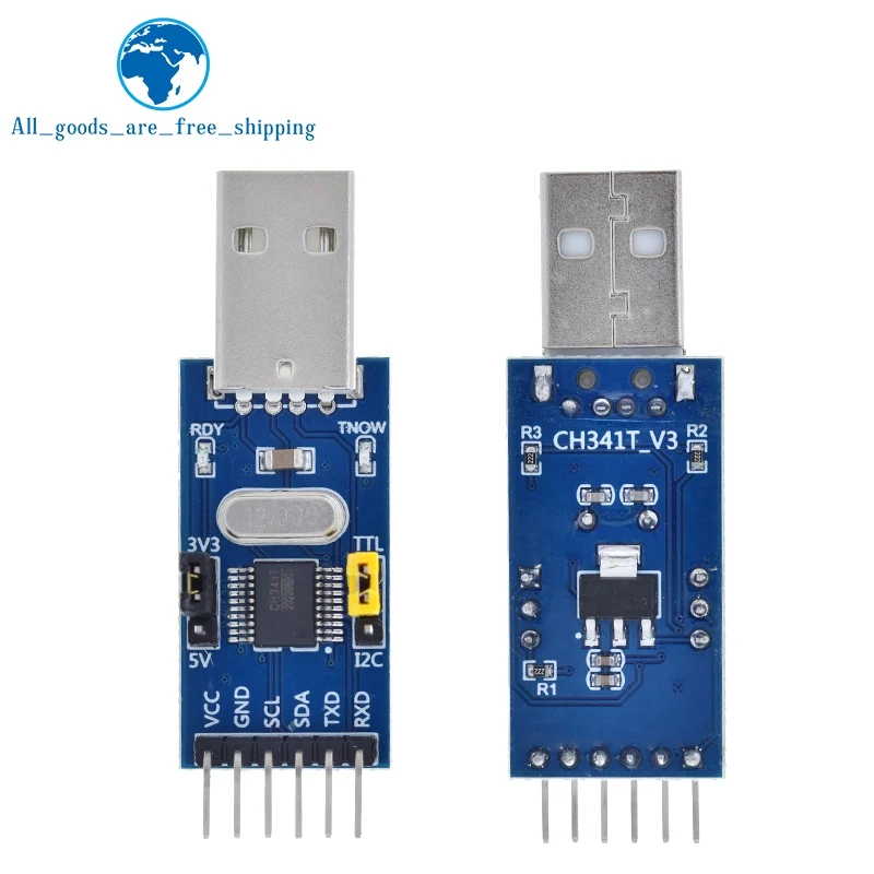 2-в-1 модуль CH341T 3 В 5 в USB для I2C IIC UART TTL одночипового последовательного порта