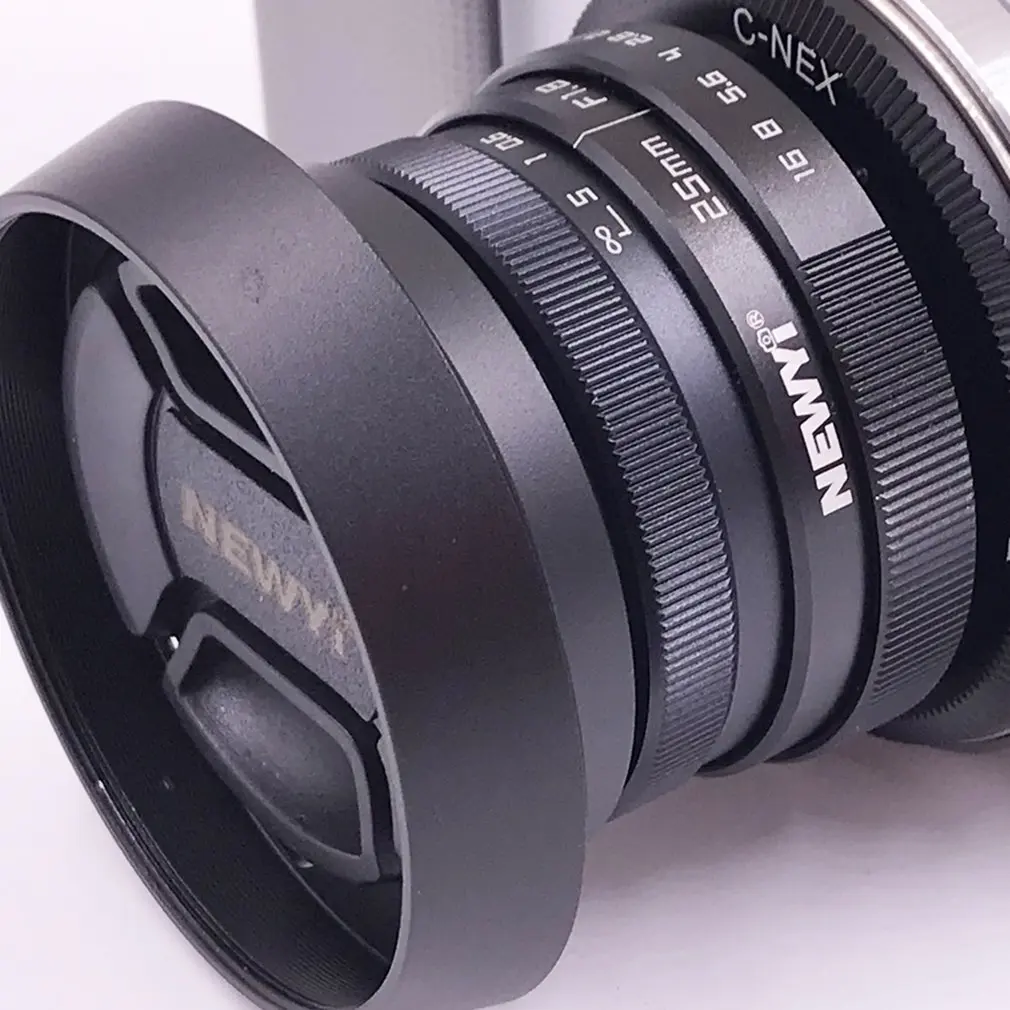 Мини 25 B + NEX ручная фокусировка CCTV кинообъектив для Canon Nikon sony E крепление