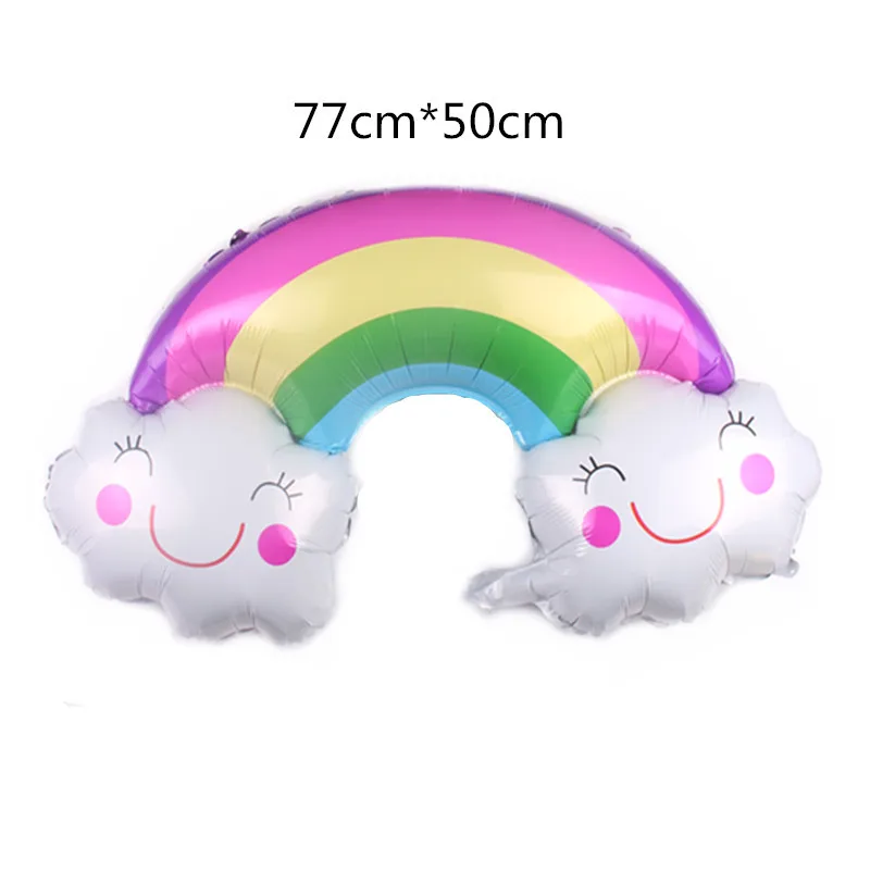 

1pc sun moon Smiley rainbow white cloud foil balloons For children's birthday party decoration baby Shower kids toy helium balls
