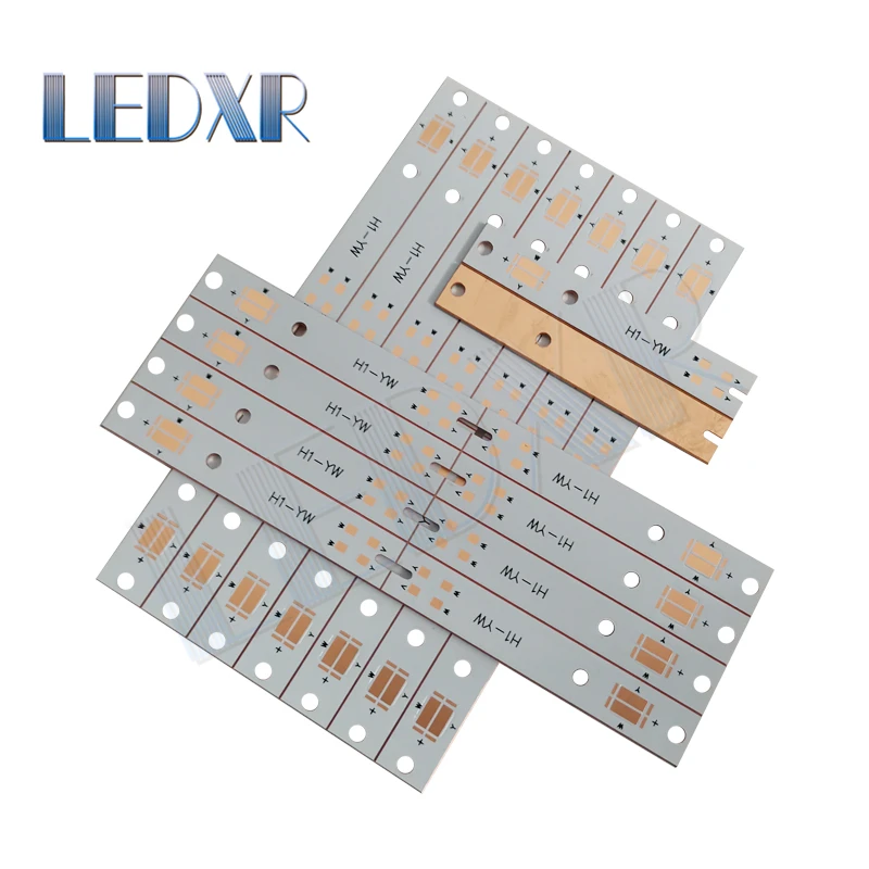 

10pcs CSP LED car light C6 1860 H1 LED two-color thermoelectric separation copper substrate radiator 48.5*8mm