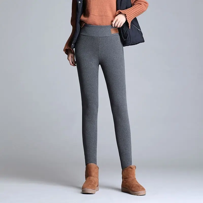 

inverno quente leggings feminino super grosso alta estiramento cordeiro cashmere leggins cintura alta magro calas de fitness