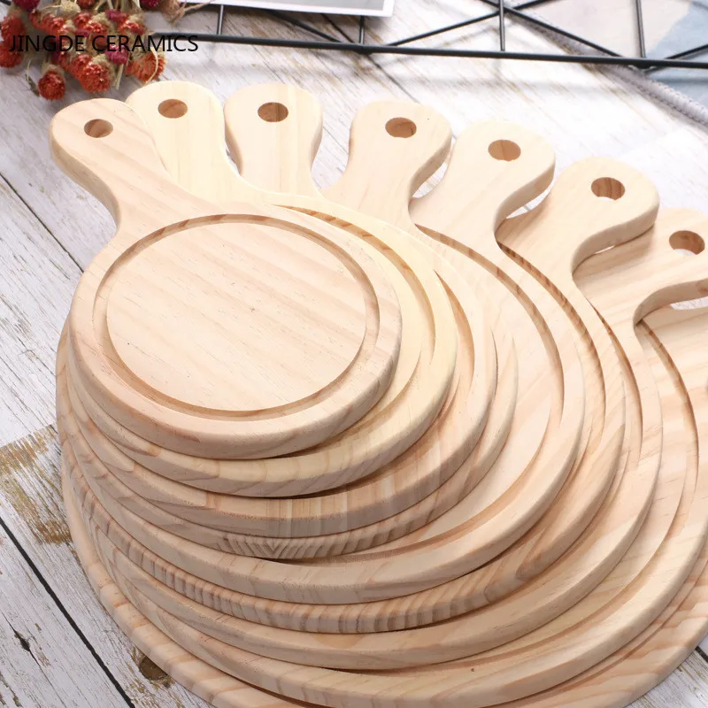 Прямая продажа классическая круглая кухонная утварь из массива дерева для