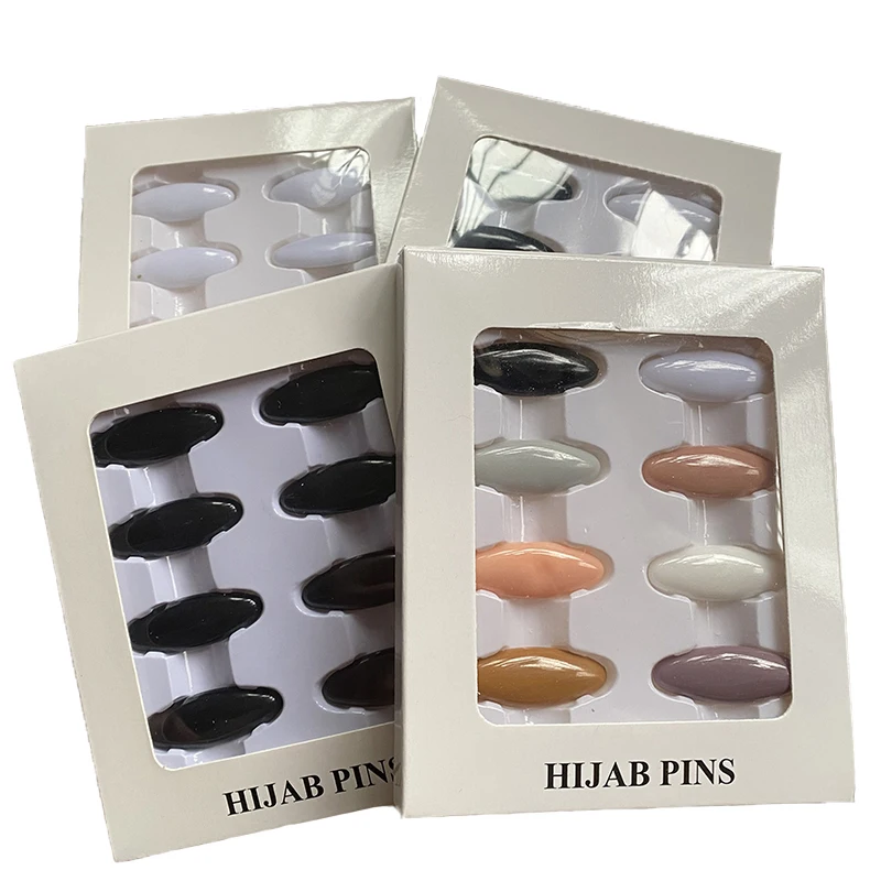 8 шт./лот хиджаб контактная пластмассовая безопасные булавки для броши