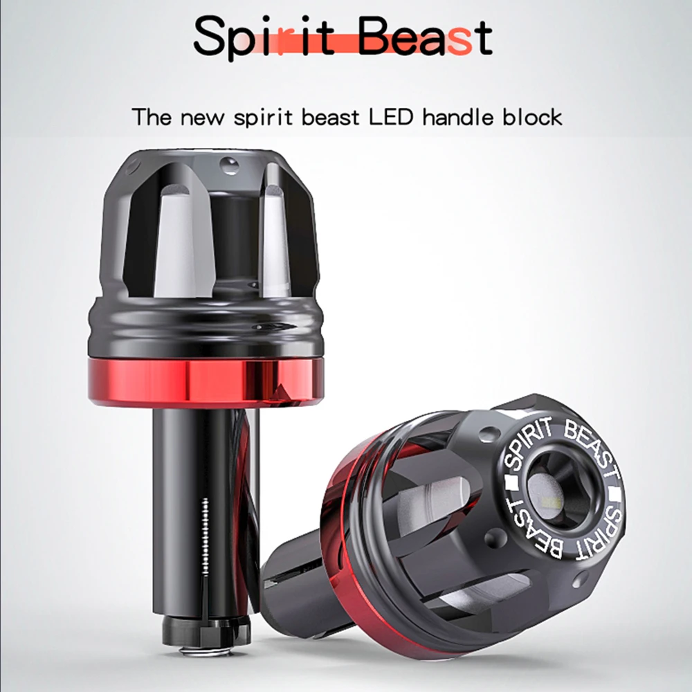 Дух зверя мотоцикл сцепление Бар Конец светодиодная Поворотная сигнальная лампа