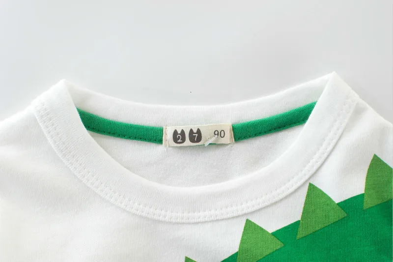 Осенняя От 3 до 8 лет футболка для мальчиков детская куртка с рисунком динозавра