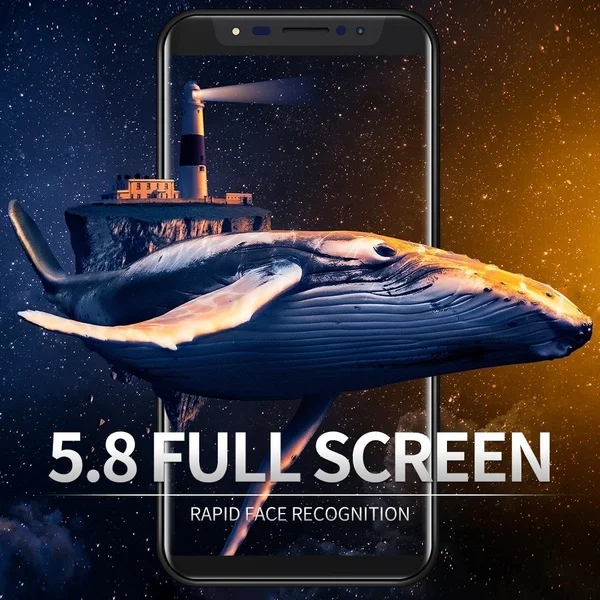 Разблокированный Android смартфон 5," дюймов HD полный экран Смарт мобильный телефон Лицо ID Google Play Бесплатный чехол 3,5 мм наушники подарок
