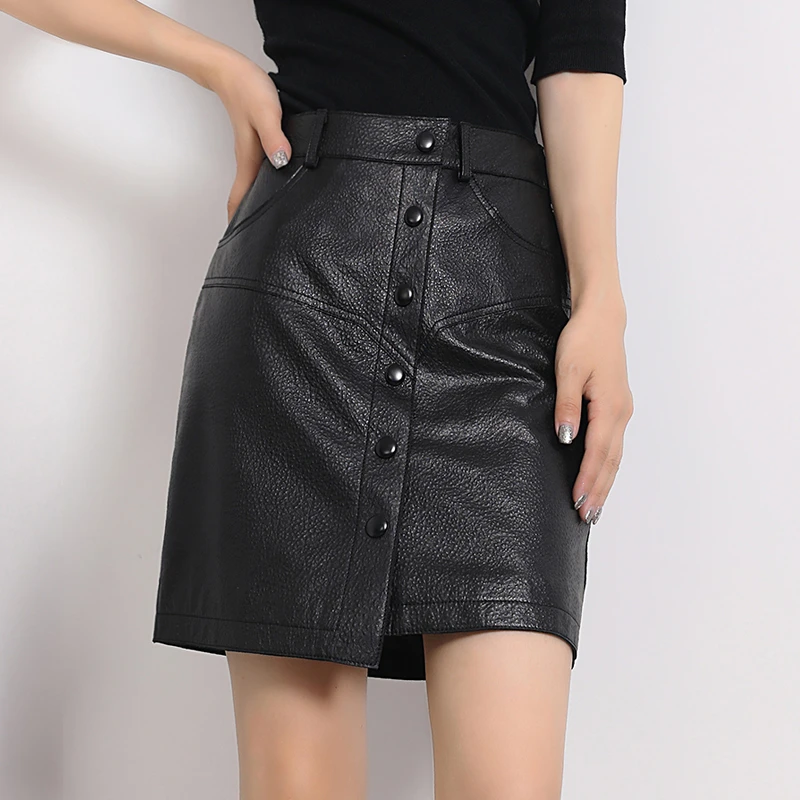 PUDI Женская обувь из натуральной кожи юбка Famele Девушка овчины кожаный А-силуэта