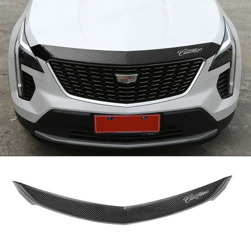 

FIts For Cadillac XT4 2018-2021 Car Carbon Fiber Stainless Steel Front Hood Guard Bumper Protector Moulding Styling Accessories