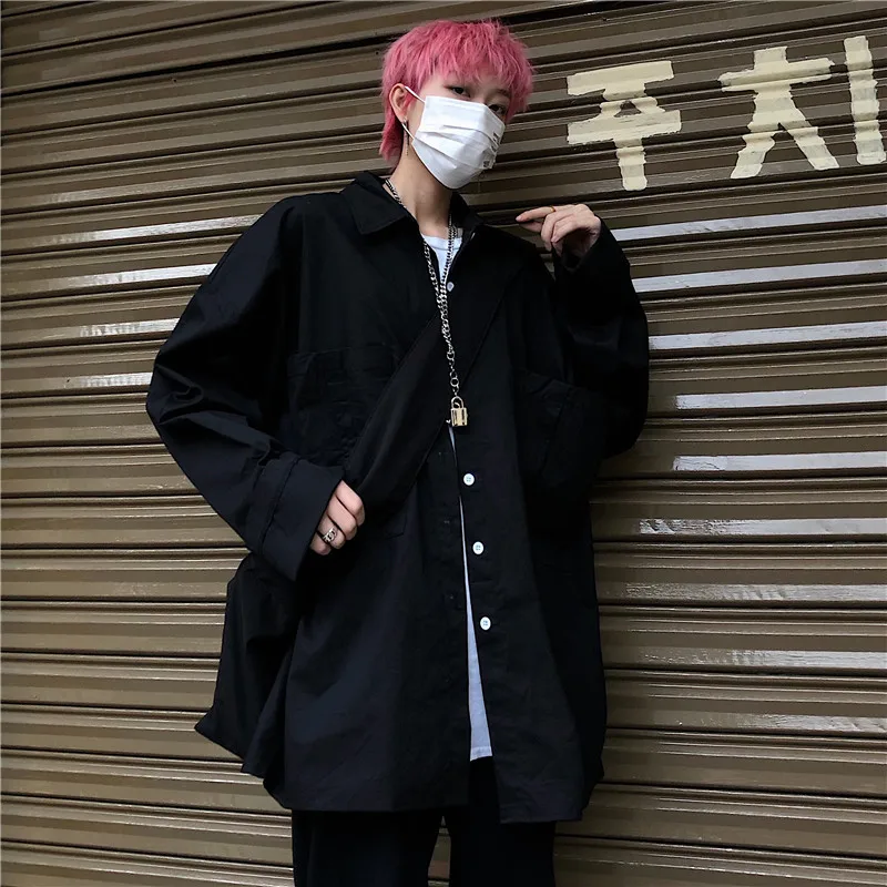 

Unisex Couple Clothes Streetwear Casual Long Sleeve Shirts Woman Fashion Loose Bf Hipster Tops Oversize Blusas Mujer De Moda New
